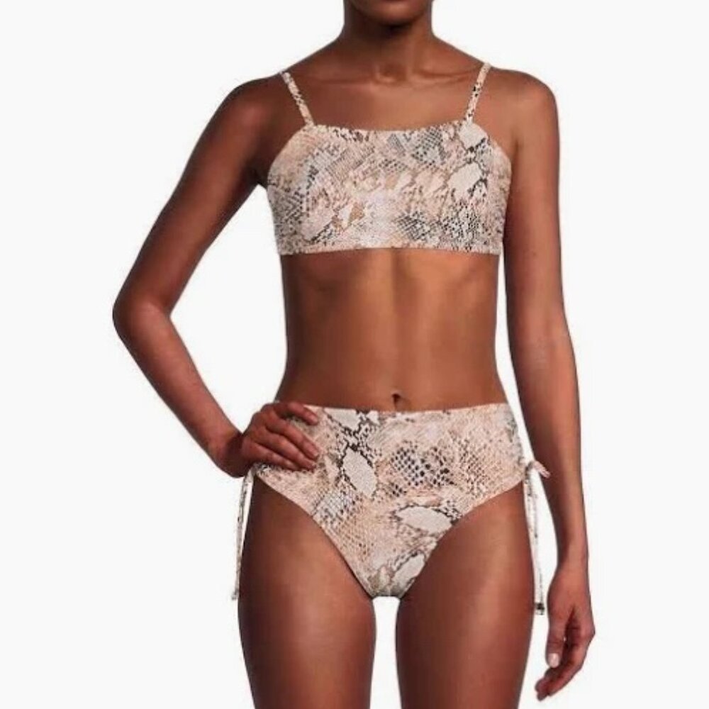 TIME AND TRUE Snake Skin 2pc Bikini Set